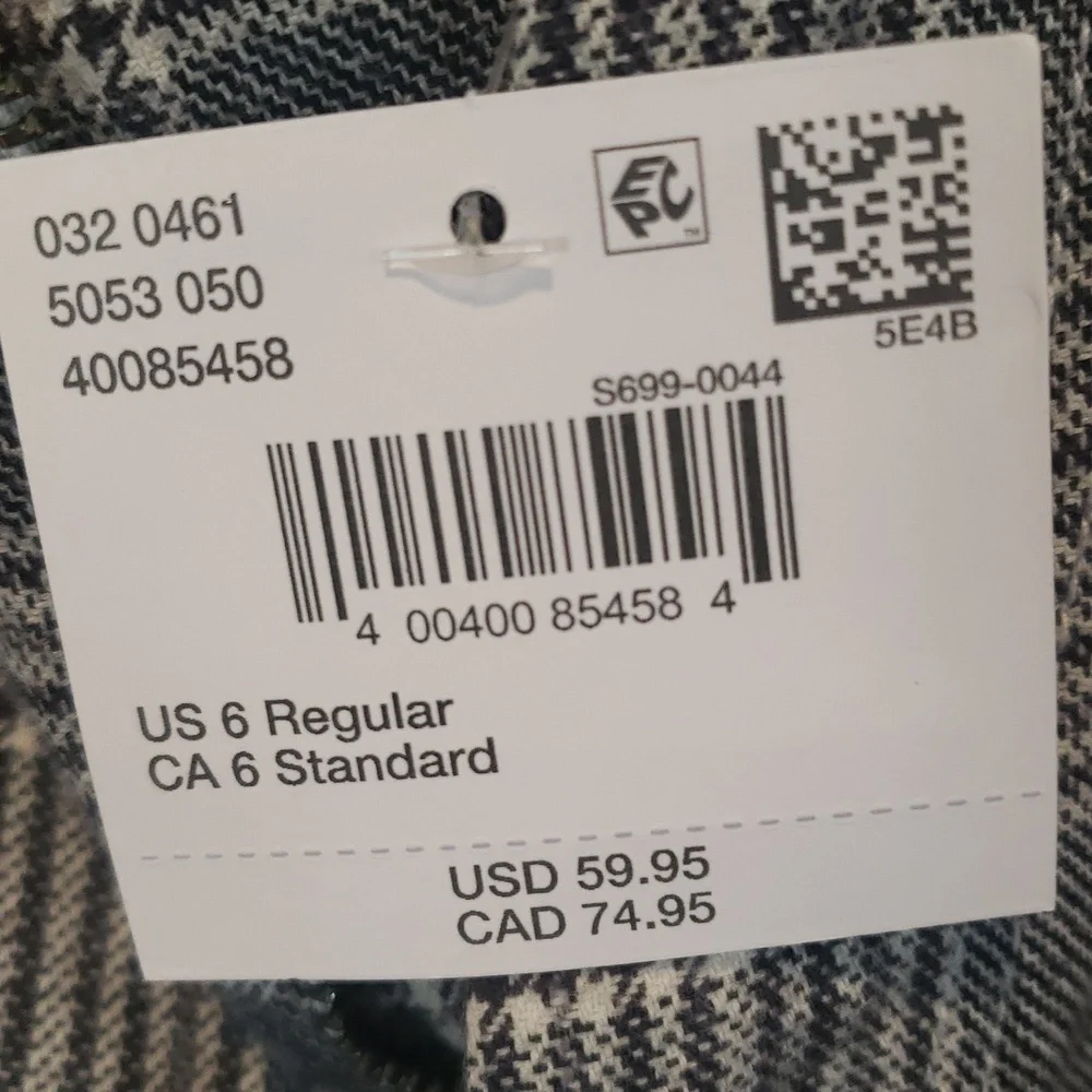 American Eagle Womens Gray Plaid Pants - Picture 4 of 5